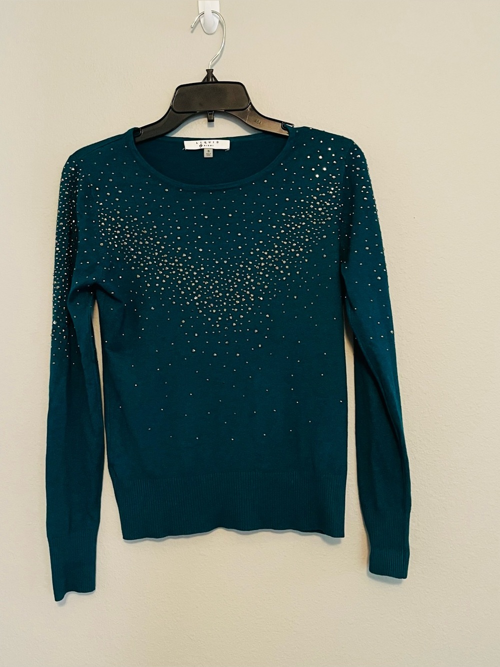 Liquid by Sioni Studded Lightweight Sweater Size S
